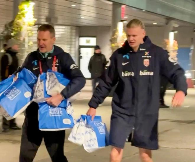 挪威汉堡店经理：给哈兰德送餐很有趣，希望他喜欢我们的汉堡