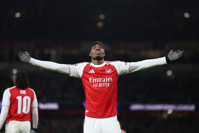 欧冠对阵拜仁破门，马杜埃凯攻入阿森纳生涯首球