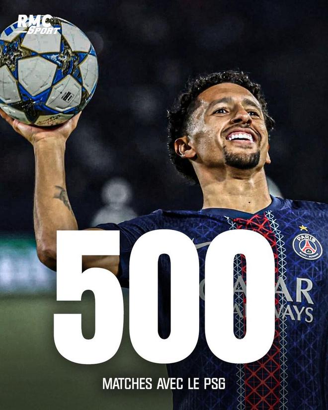 里程碑，马尔基尼奥斯迎来大巴黎生涯第500次出场